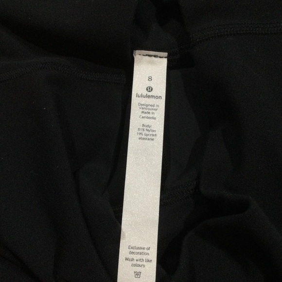 Lululemon Women’s Size 8 Align Ribbed High-Rise Yoga Pant 21" Tight In Black - Picture 3 of 8